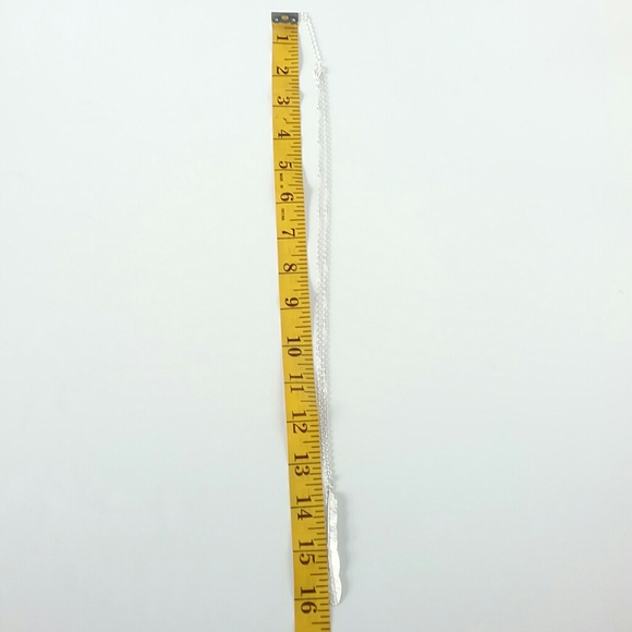 Silver Feather Long Bohemian Necklace - Picture 9 of 9